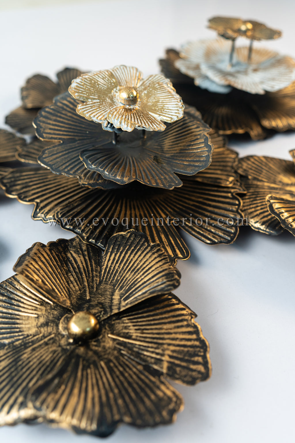 Black Floral Metal Wall Art-WA1