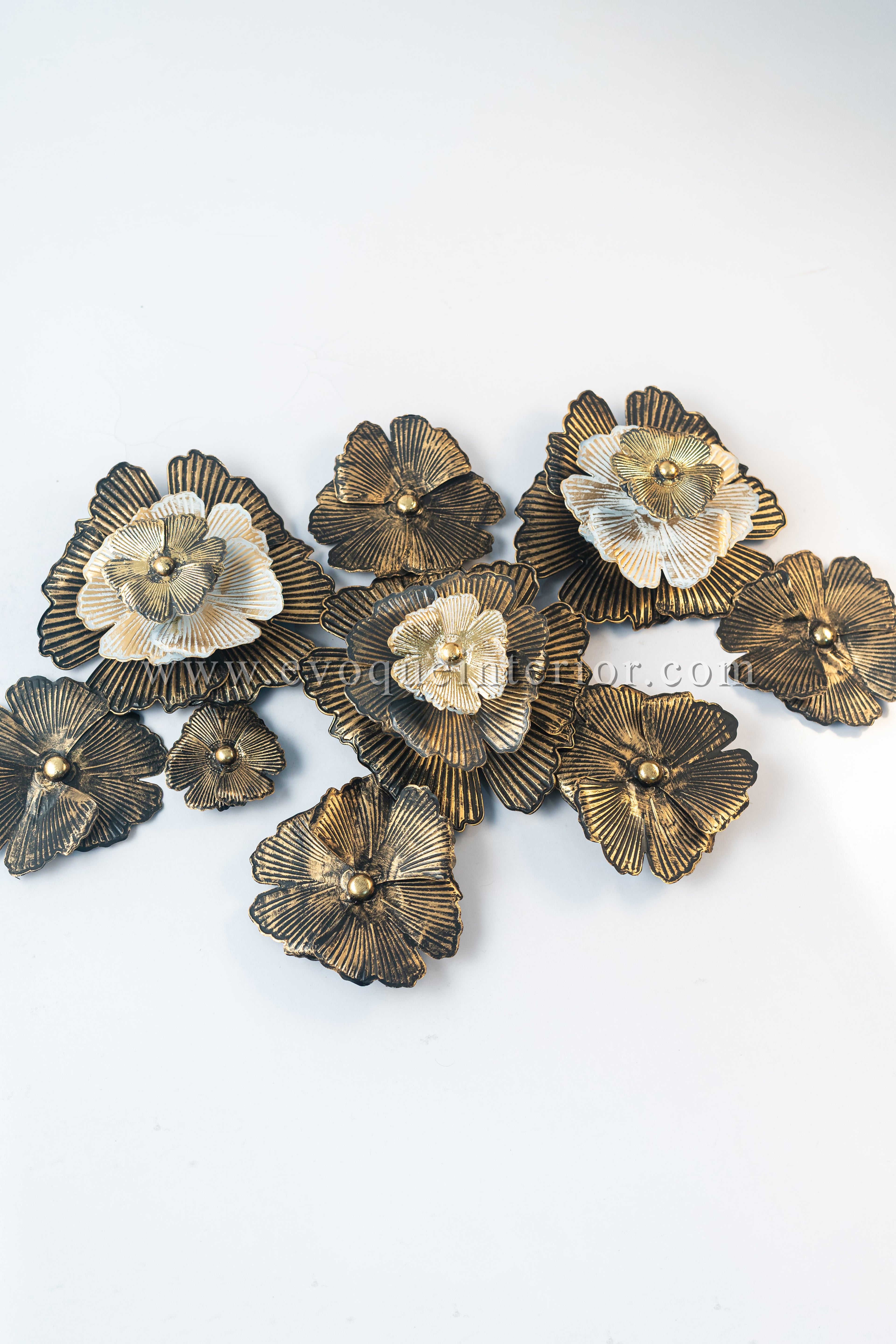 Black Floral Metal Wall Art-WA1