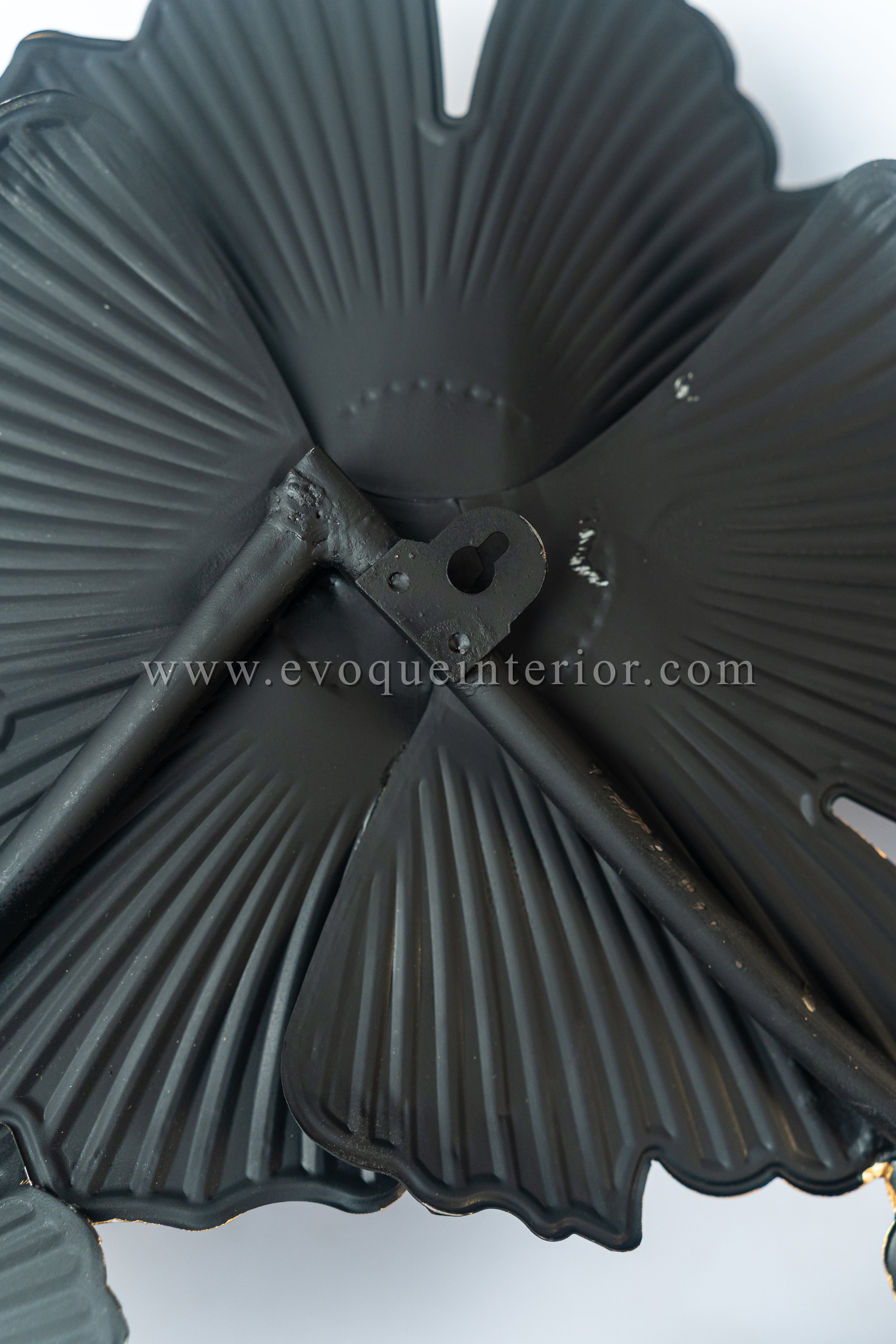 Black Floral Metal Wall Art-WA1