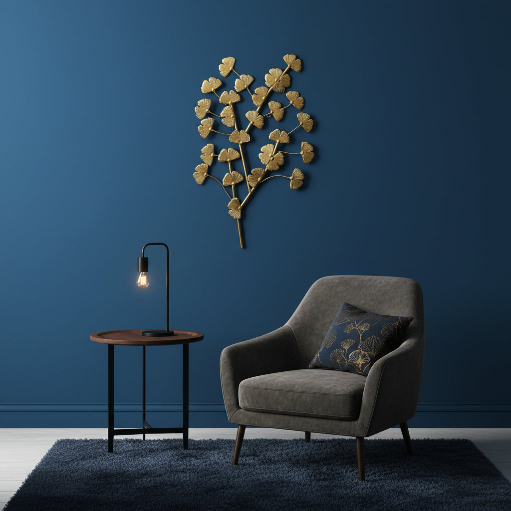 Luxury Gold Metal Leaf Wall Art-WA37