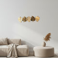 Golden Harmony Leaf Wall Art – Metallic Finish-WA46