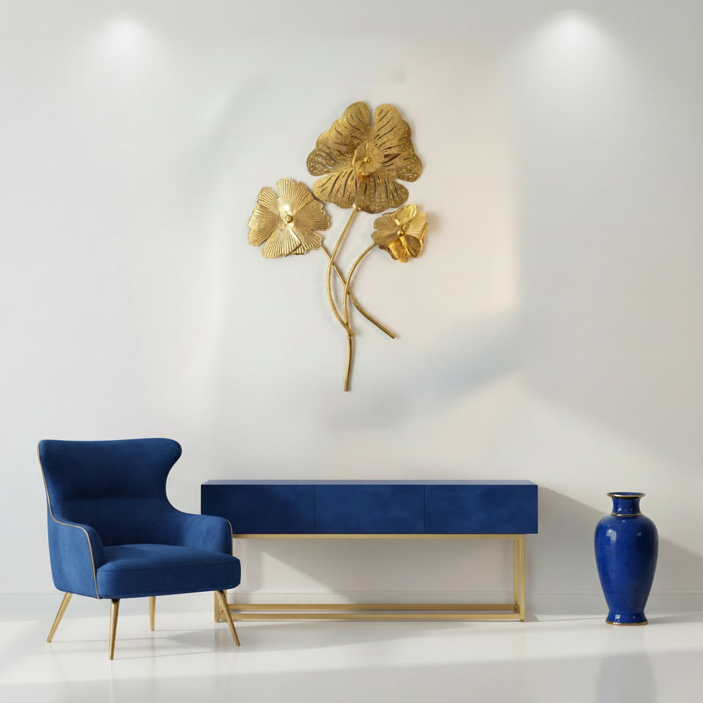 Elegant Gold Leaves wall art-WA39