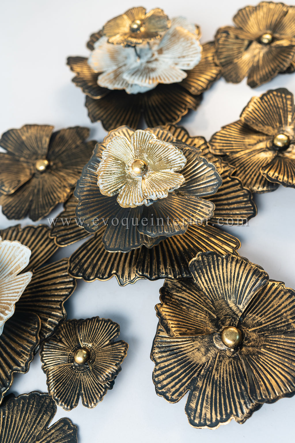 Black Floral Metal Wall Art-WA1