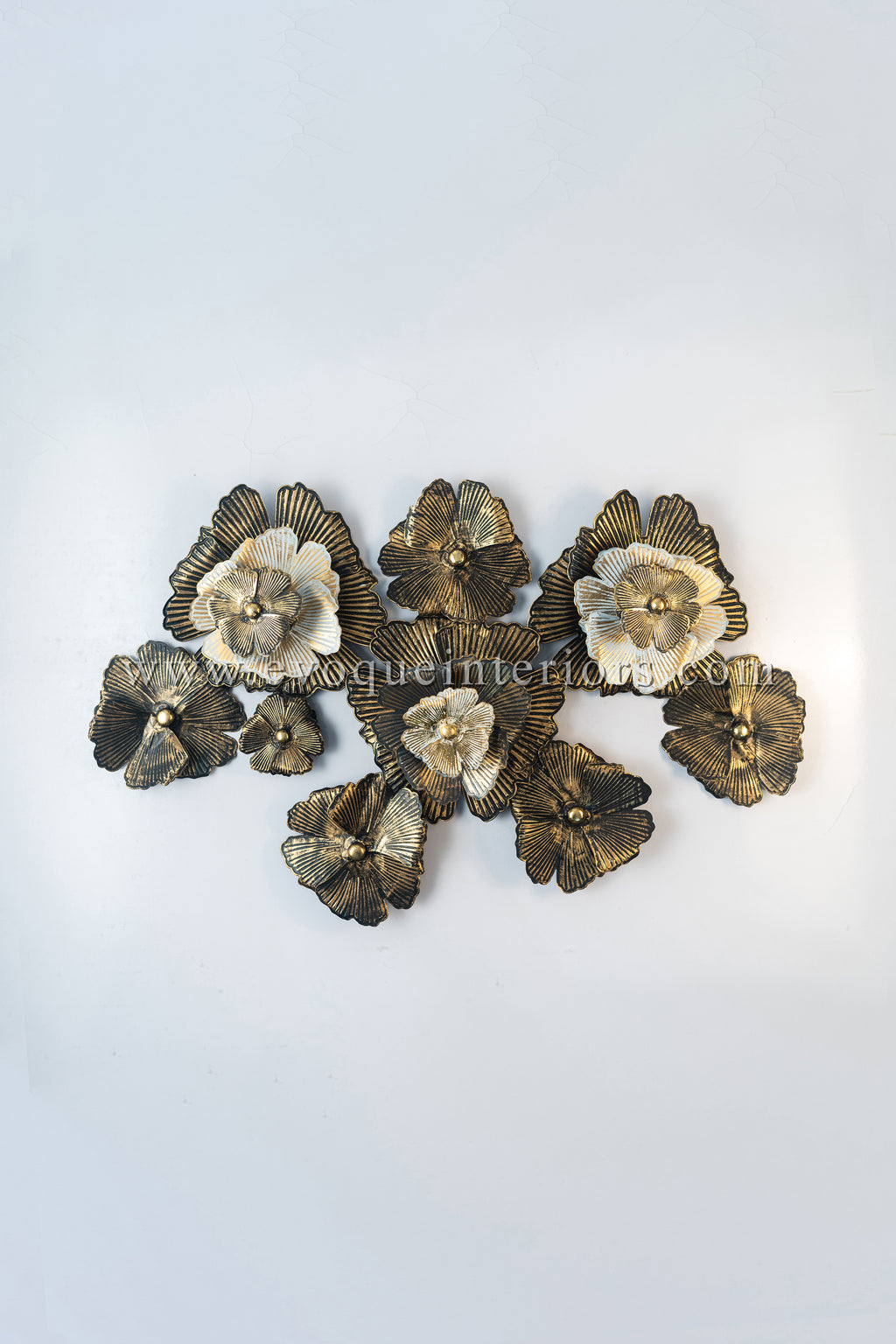 Black Floral Metal Wall Art-WA1