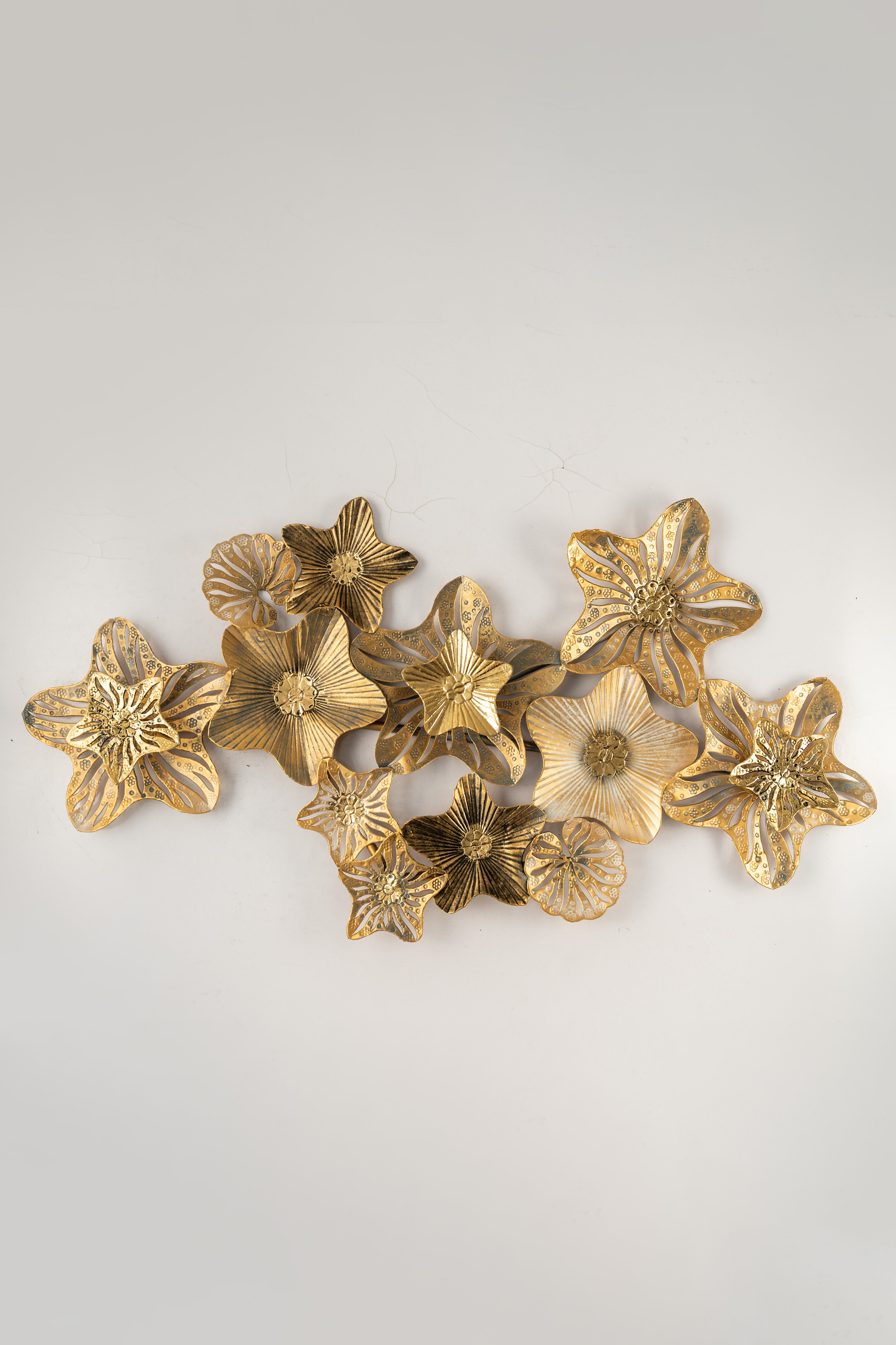 Aurevia Floral Gold Wall Art (45" x 24")-WA53