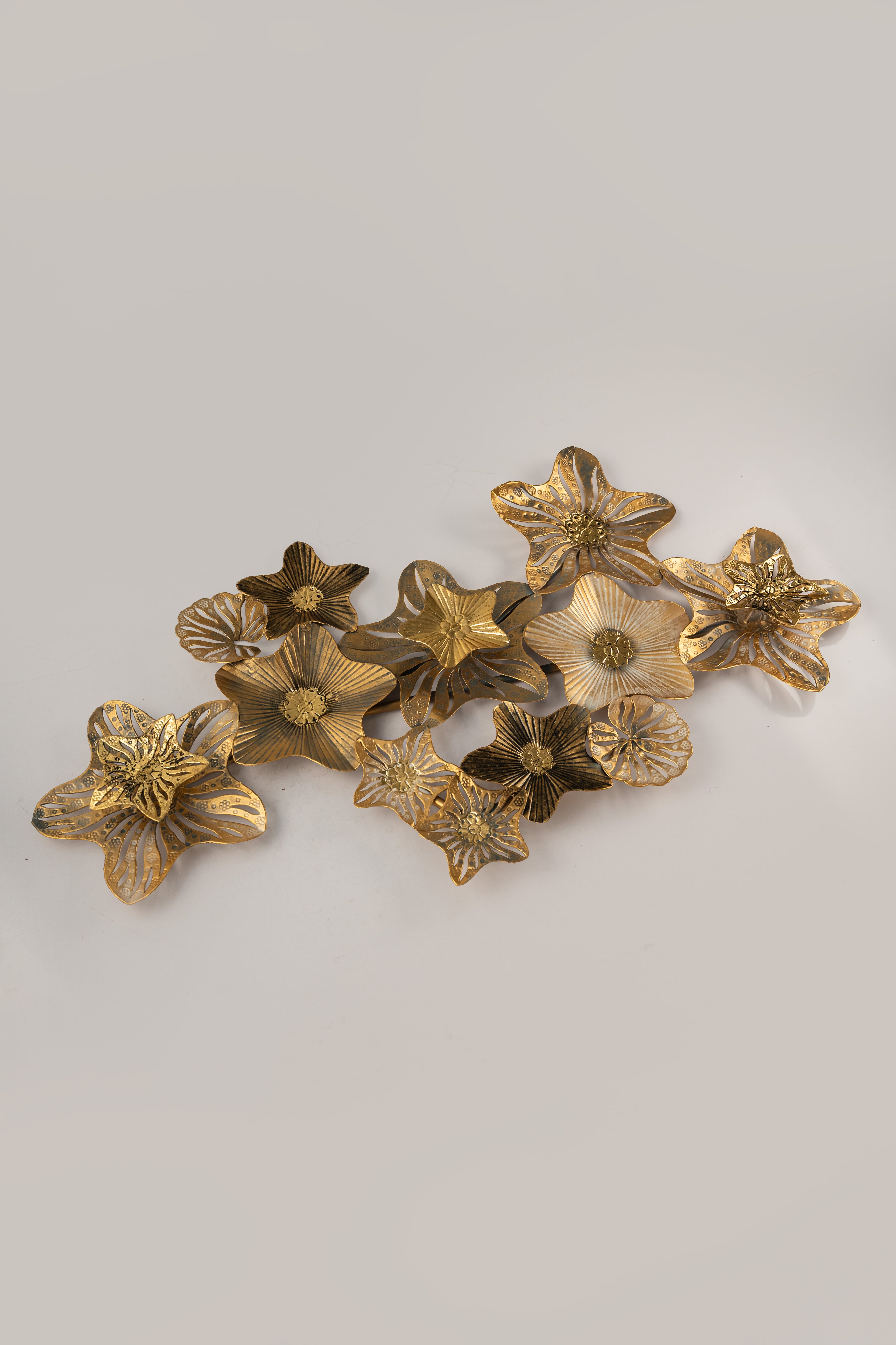 Aurevia Floral Gold Wall Art (45" x 24")-WA53