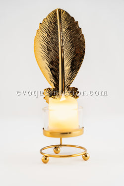 Golden Candle Stand- with One Free Candle