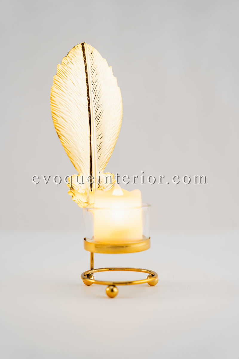 Golden Candle Stand- with One Free Candle