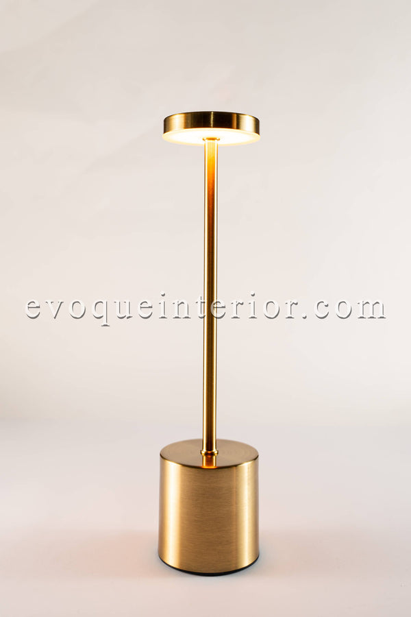 Rechargeable Touch Metal Table Lamp,3 Colours Creative Ambient Lights