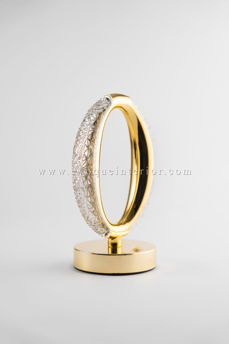 Oval Crystal LED Table Lamp - Decorative Night Light with Touch Sensor | Modern Design