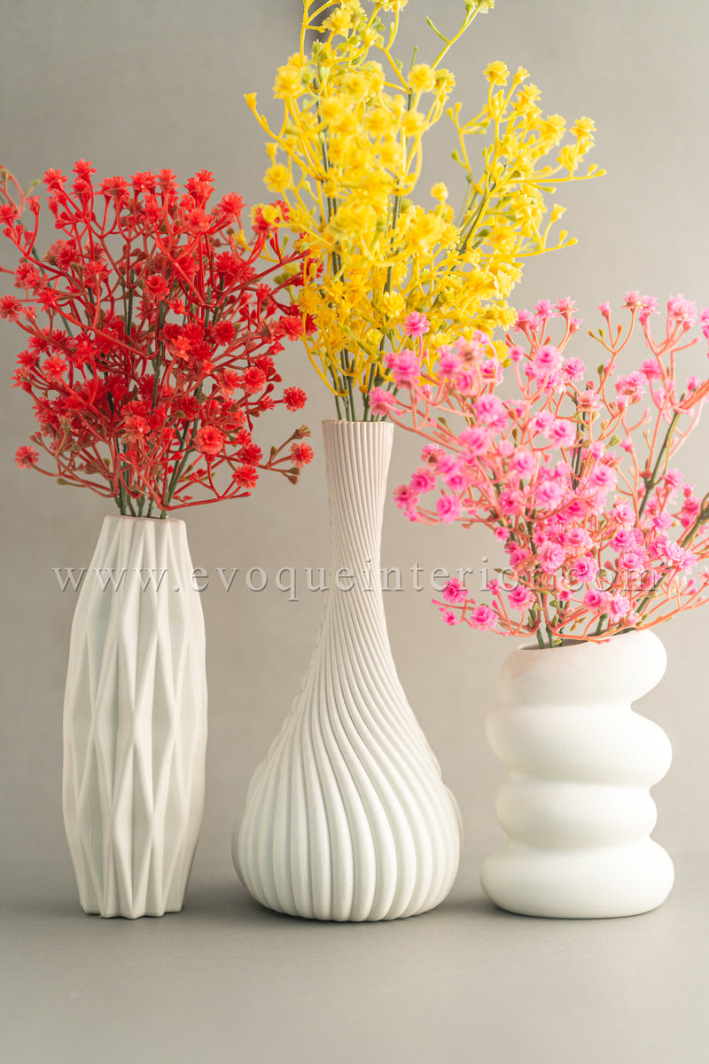 Modern Vase Set – Minimalist White Collection (Set of 3)