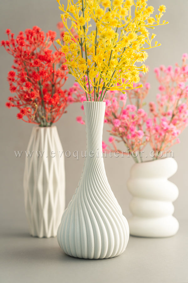 Modern Vase Set – Minimalist White Collection (Set of 3)