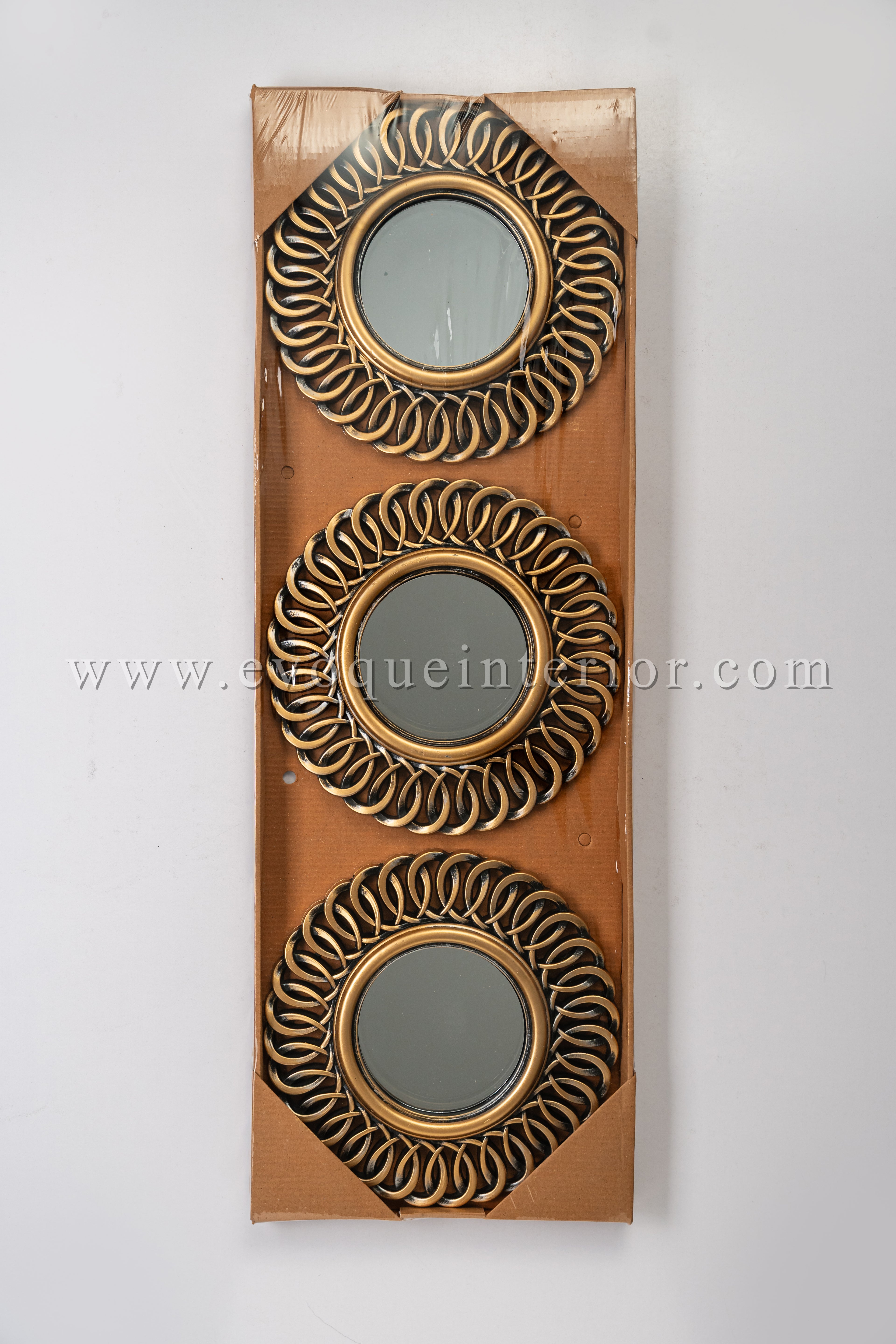 3 Ornate Copper Wall Mirrors-WM3