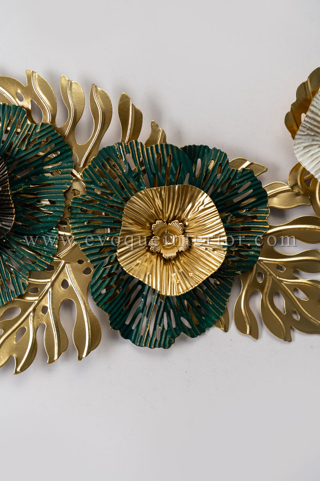 Gold & Green Botanical Metal Wall Art-WA5