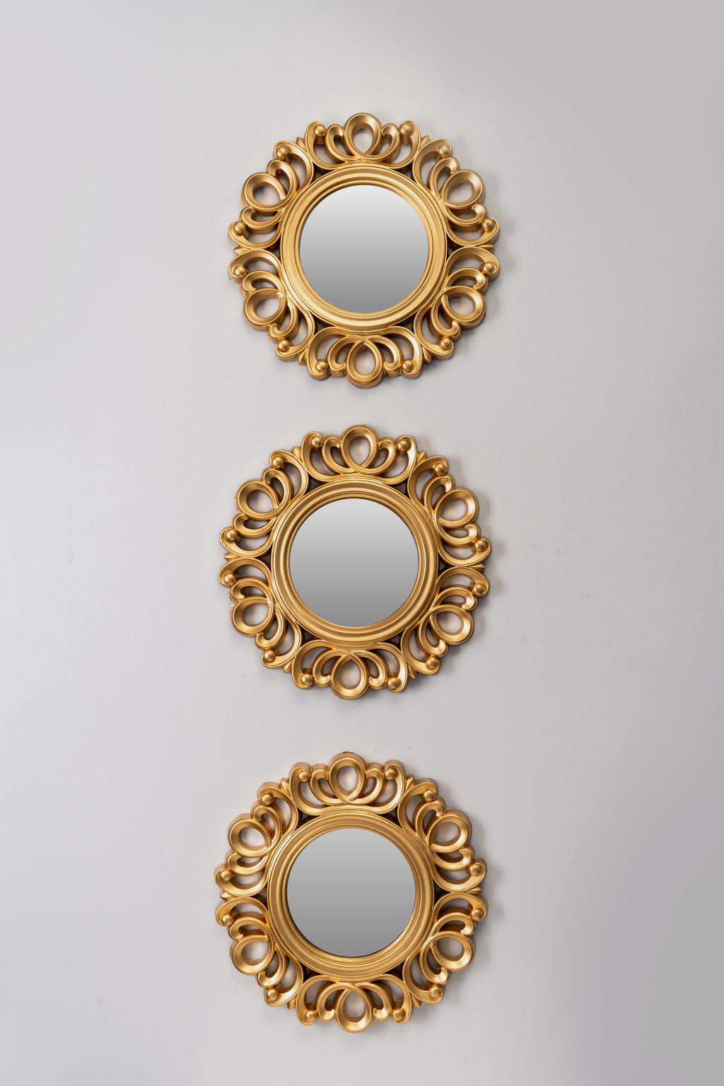 3 Baroque Style Gold Wall Mirrors-WM4