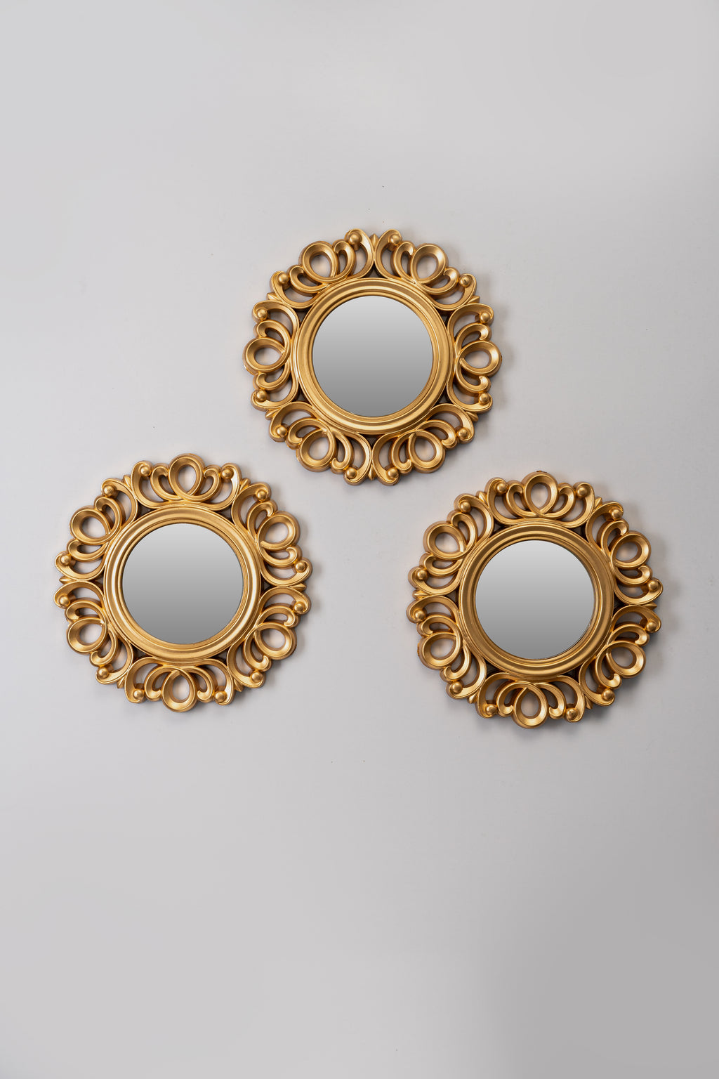 3 Baroque Style Gold Wall Mirrors-WM4