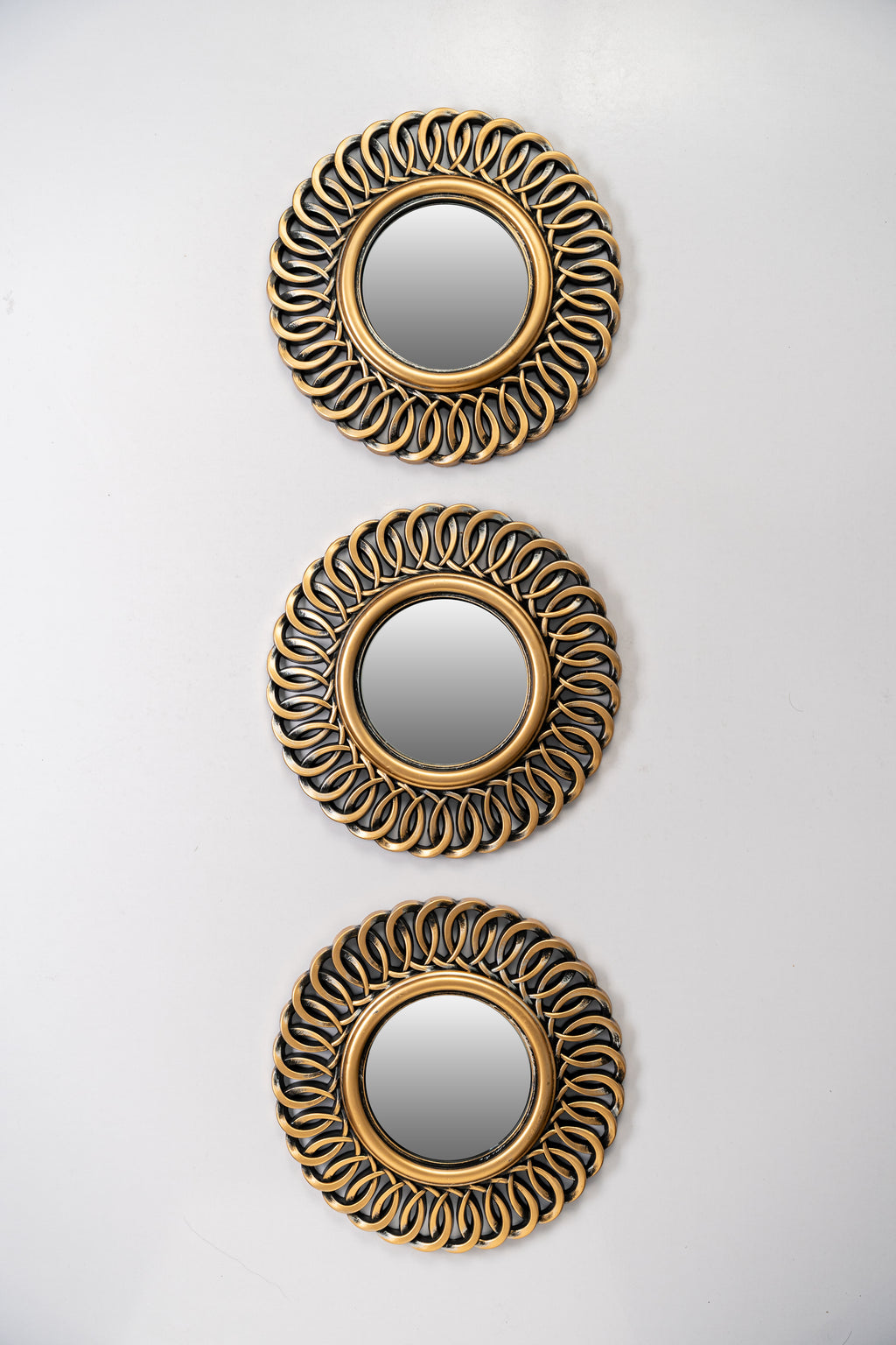 3 Ornate Copper Wall Mirrors-WM3