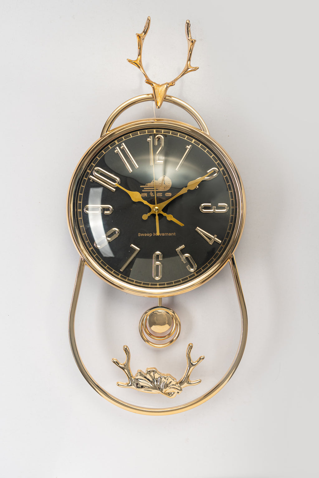 Luxury Black Reindeer Wall Clock-WC1