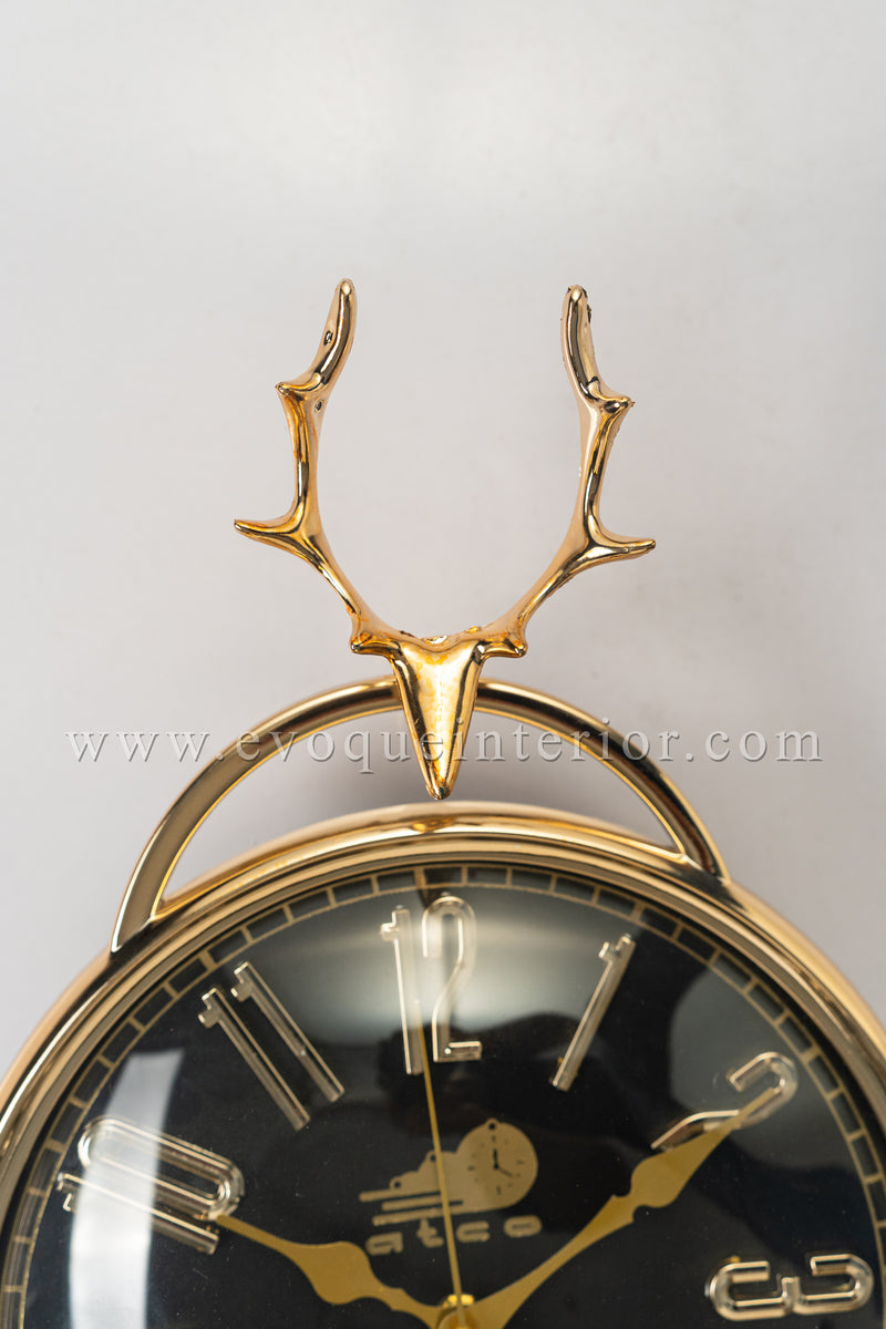Luxury Black Reindeer Wall Clock-WC1