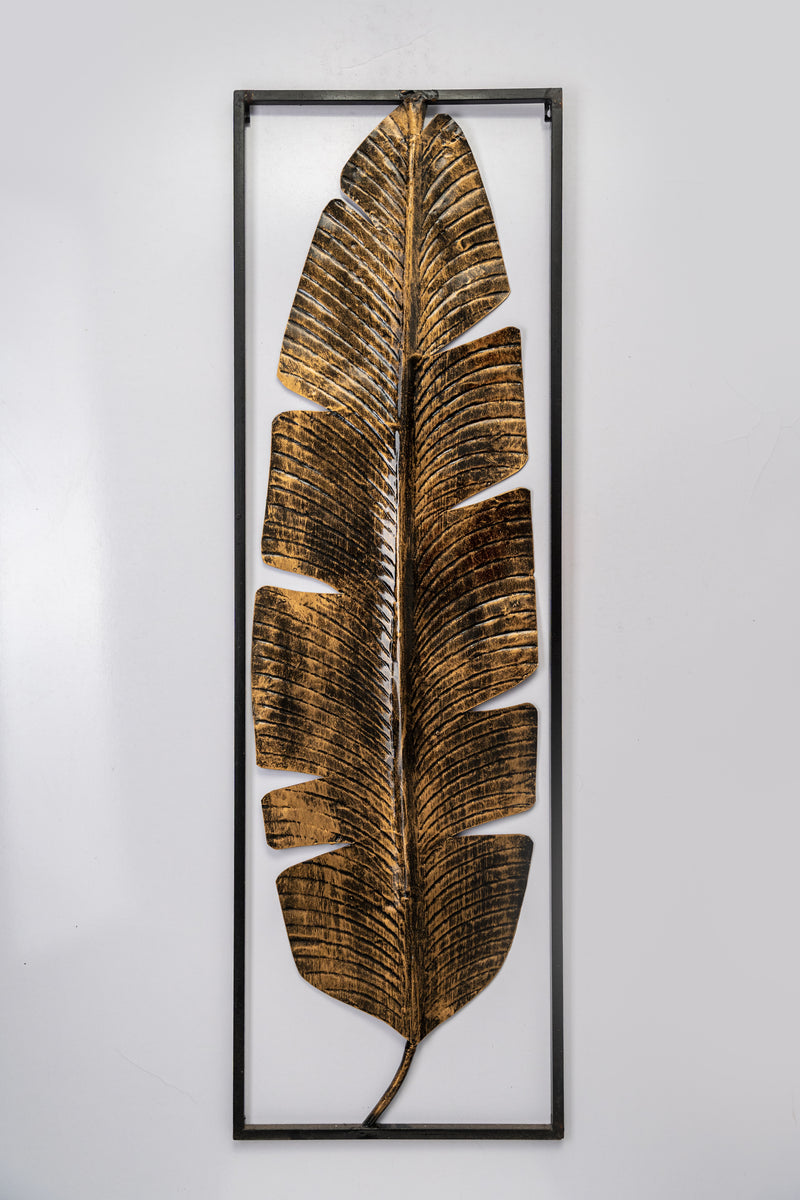 Metal Banana Leaf Wall Art Panel-WA4