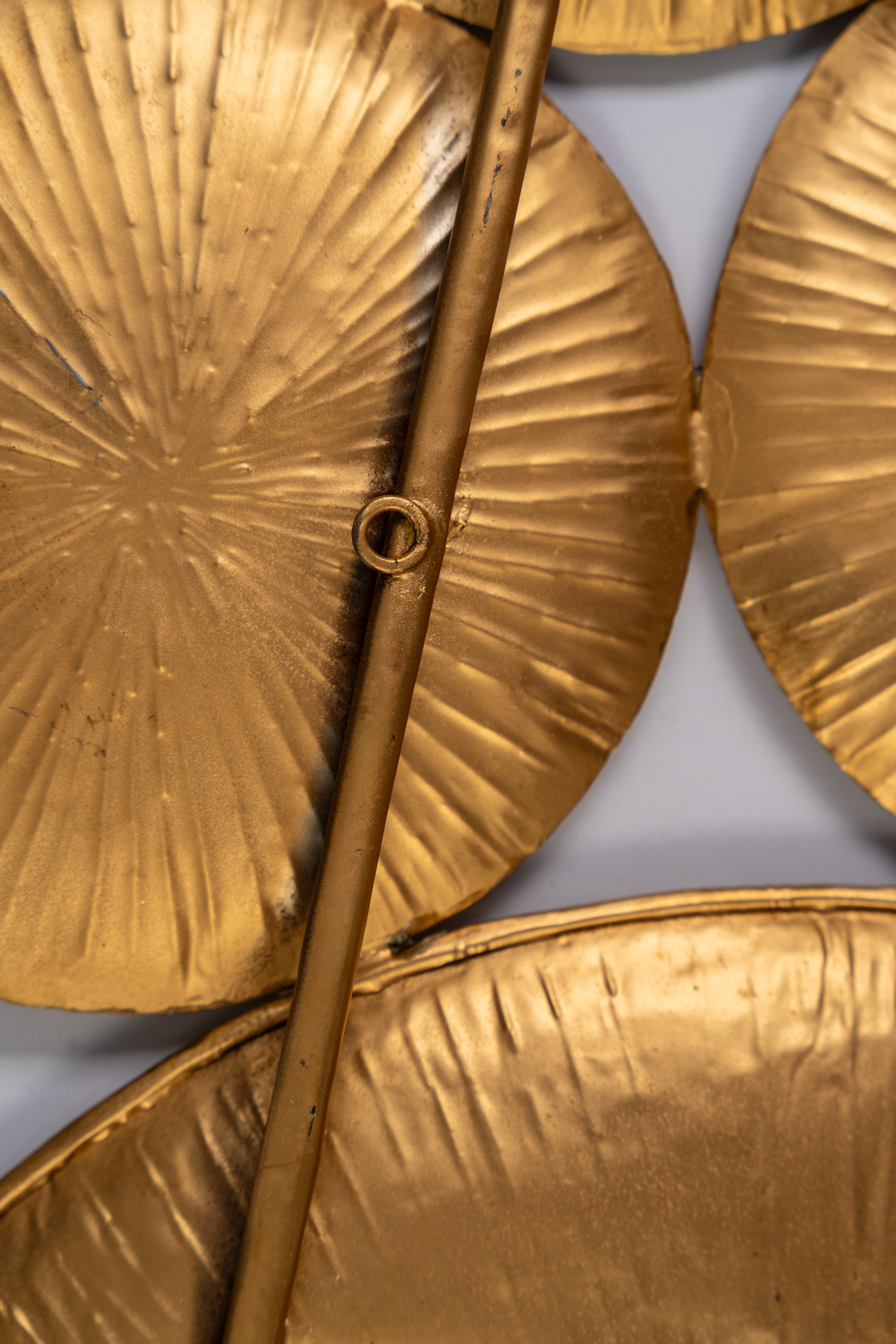 Luxe Golden Metallic Wall Art – Radiant Disc Cluster-WA2