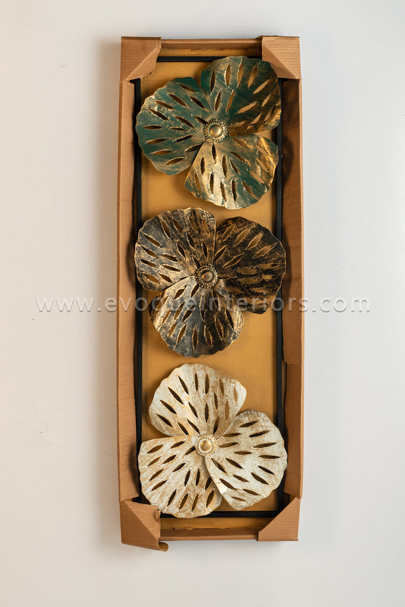 Trio Floral Metal Wall Art-WA33