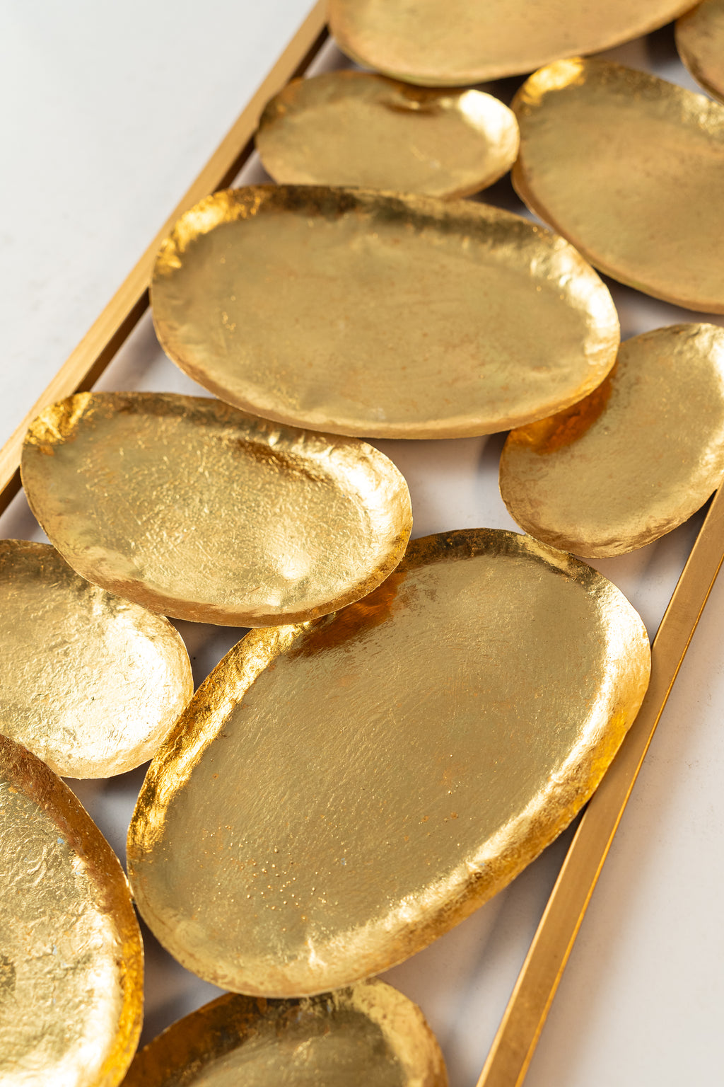 Golden Pebble Wall Art Panel-WA30