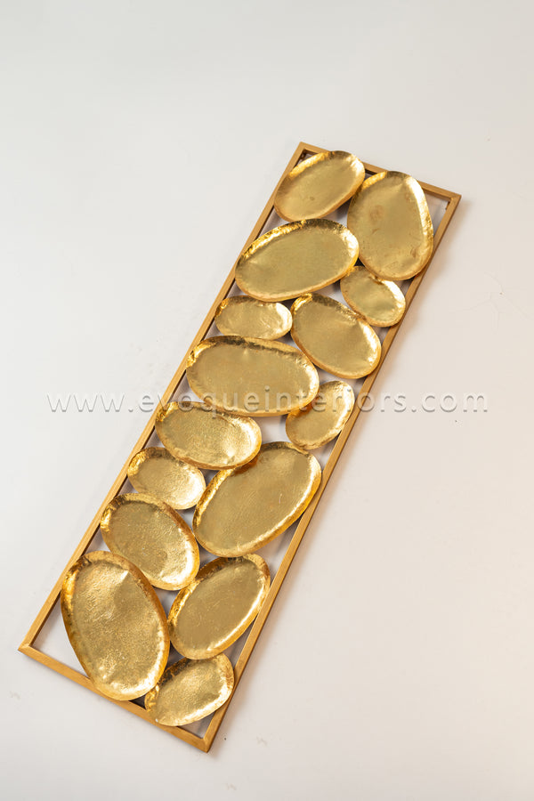 Golden Pebble Wall Art Panel-WA30