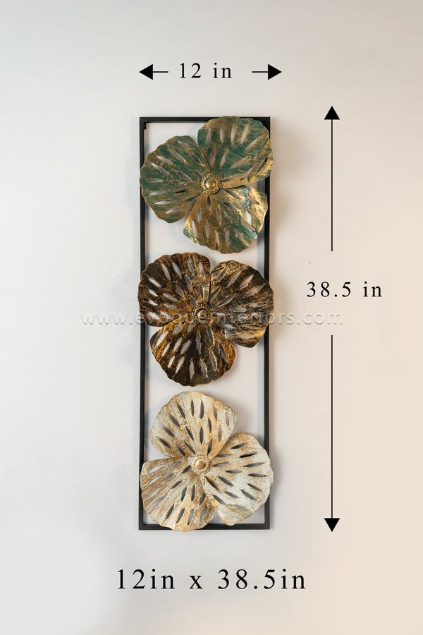 Trio Floral Metal Wall Art-WA33