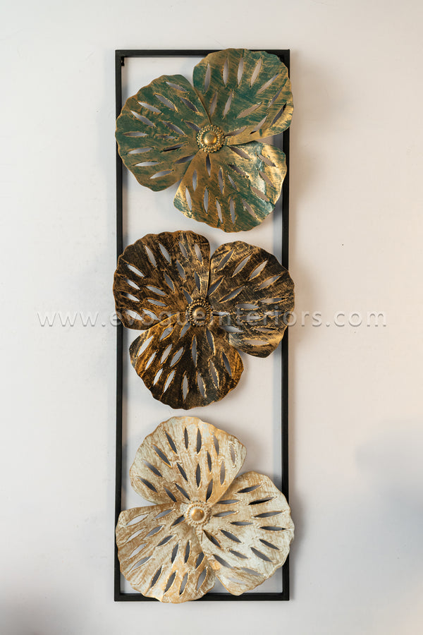 Trio Floral Metal Wall Art-WA33