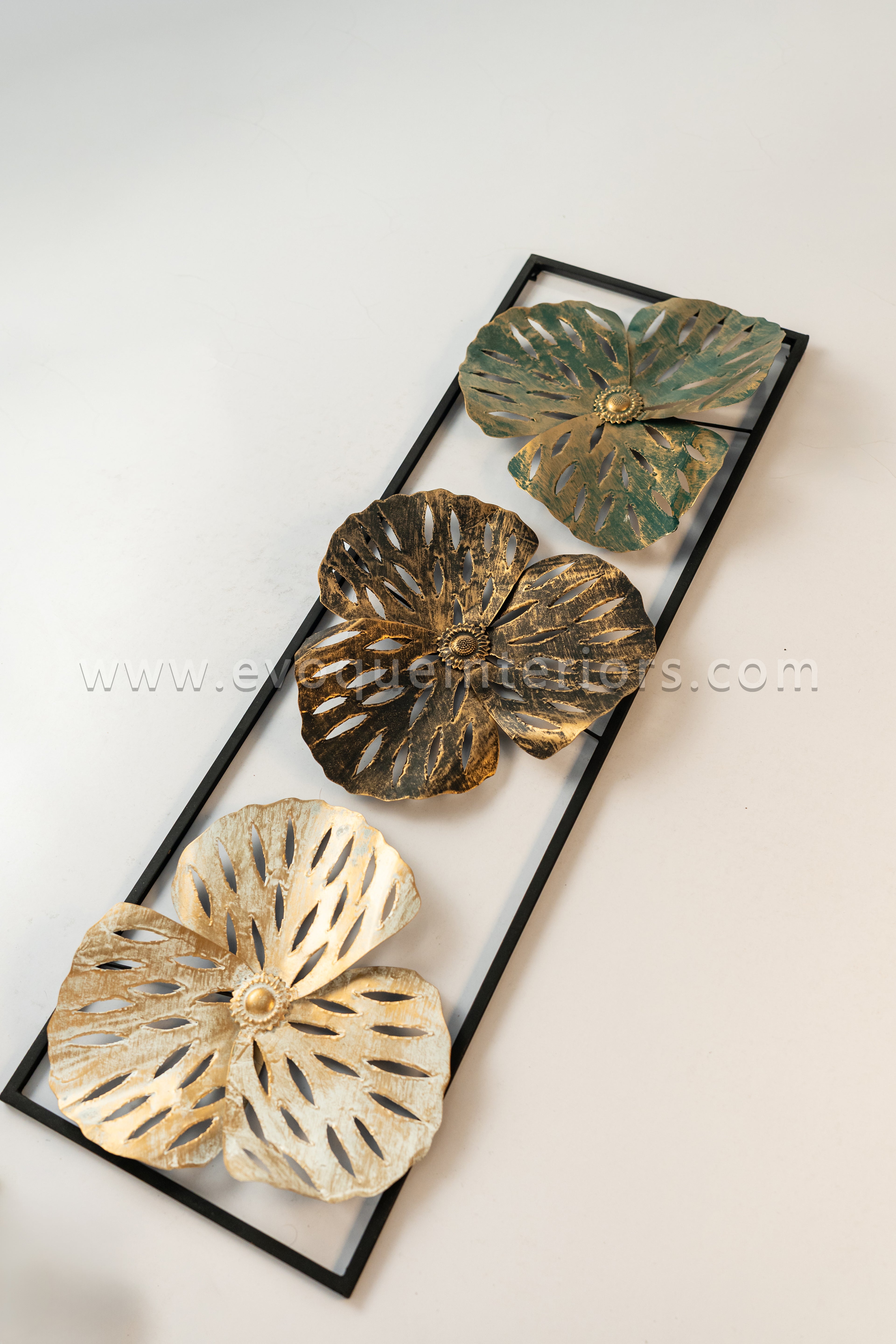 Trio Floral Metal Wall Art-WA33