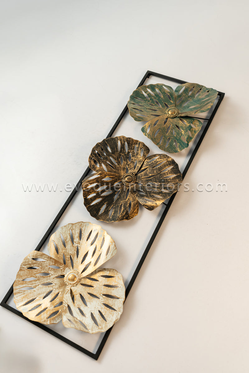 Trio Floral Metal Wall Art-WA33