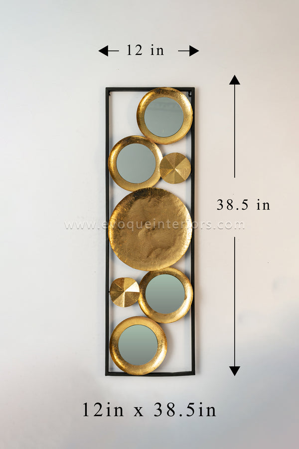 Geometric Gold Mirror Wall Art-WA34