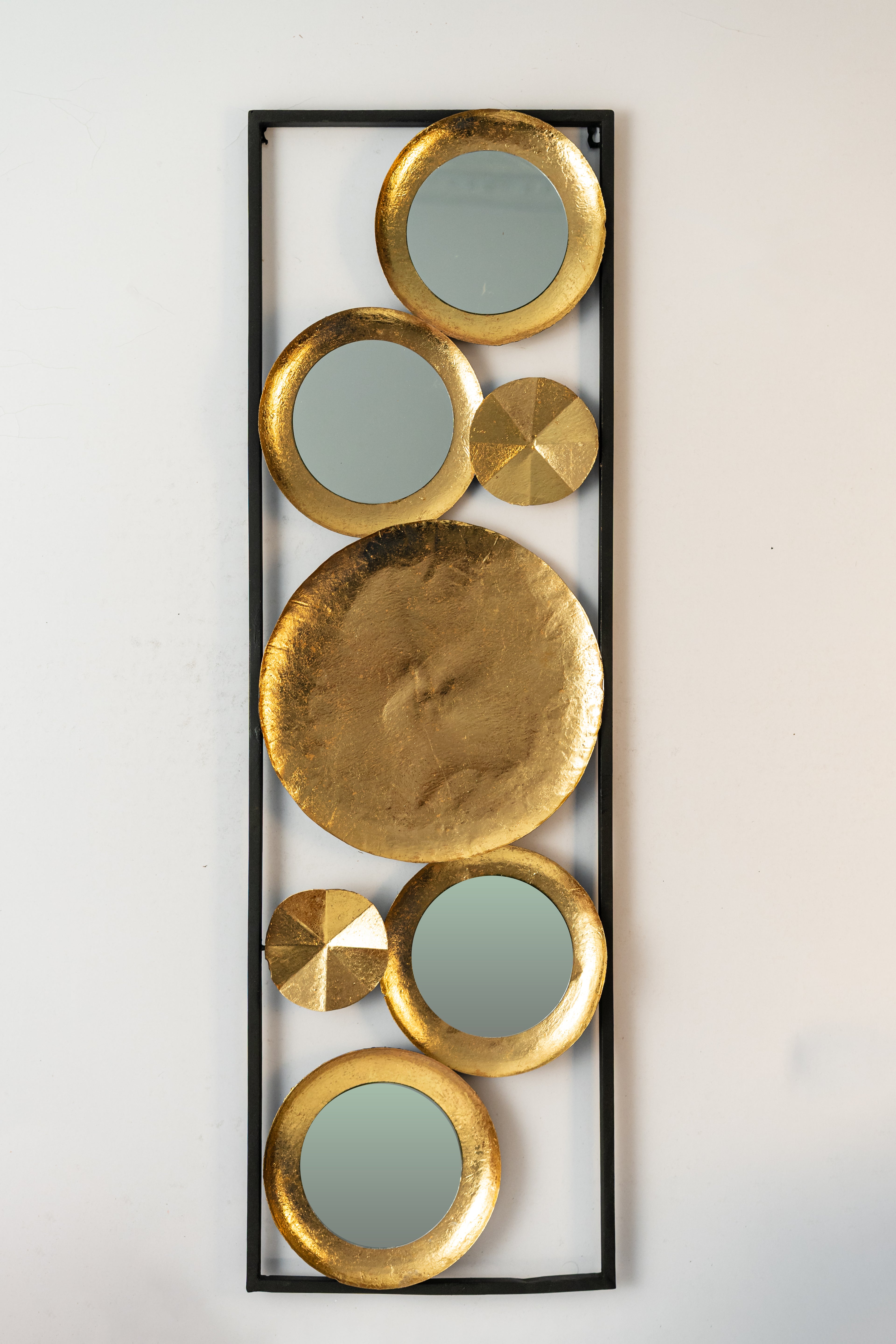 Geometric Gold Mirror Wall Art-WA34