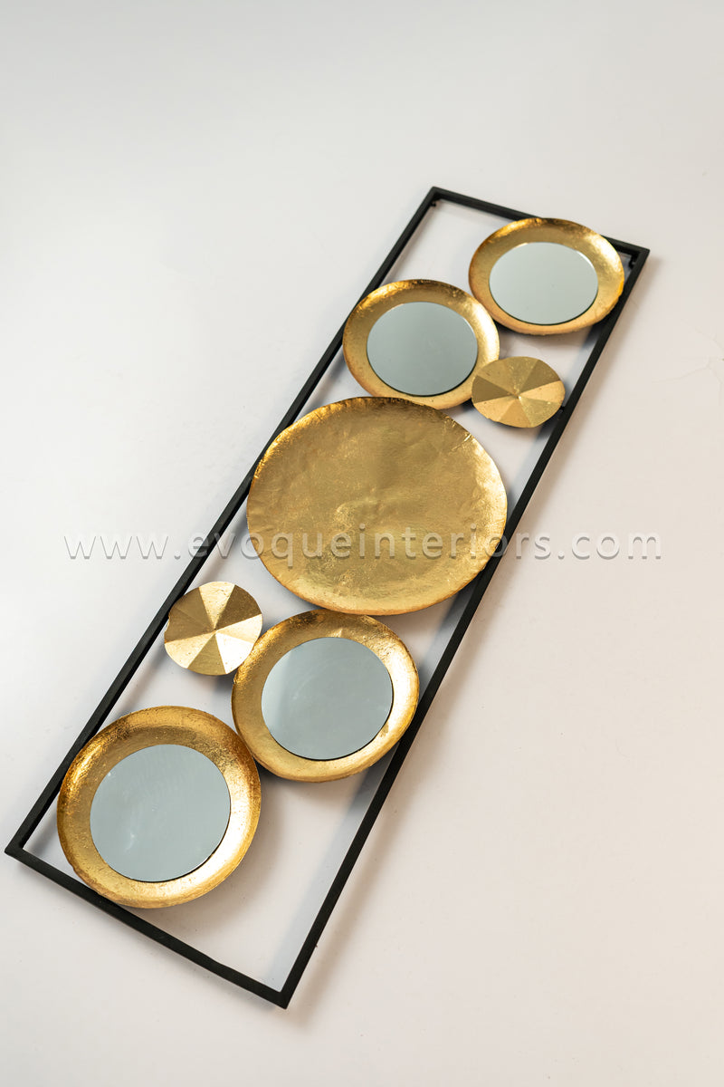 Geometric Gold Mirror Wall Art-WA34