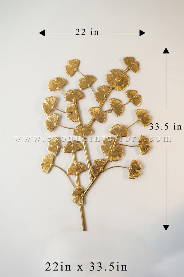 Luxury Gold Metal Leaf Wall Art-WA37