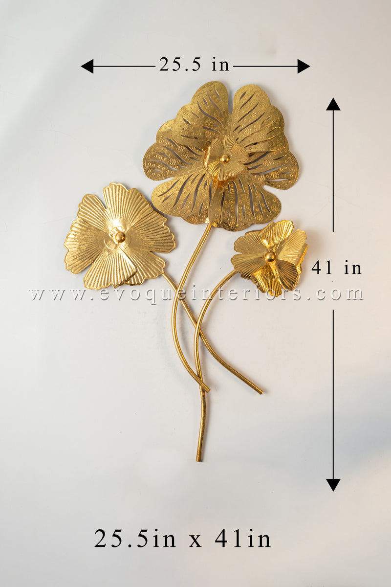Elegant Gold Leaves wall art-WA39