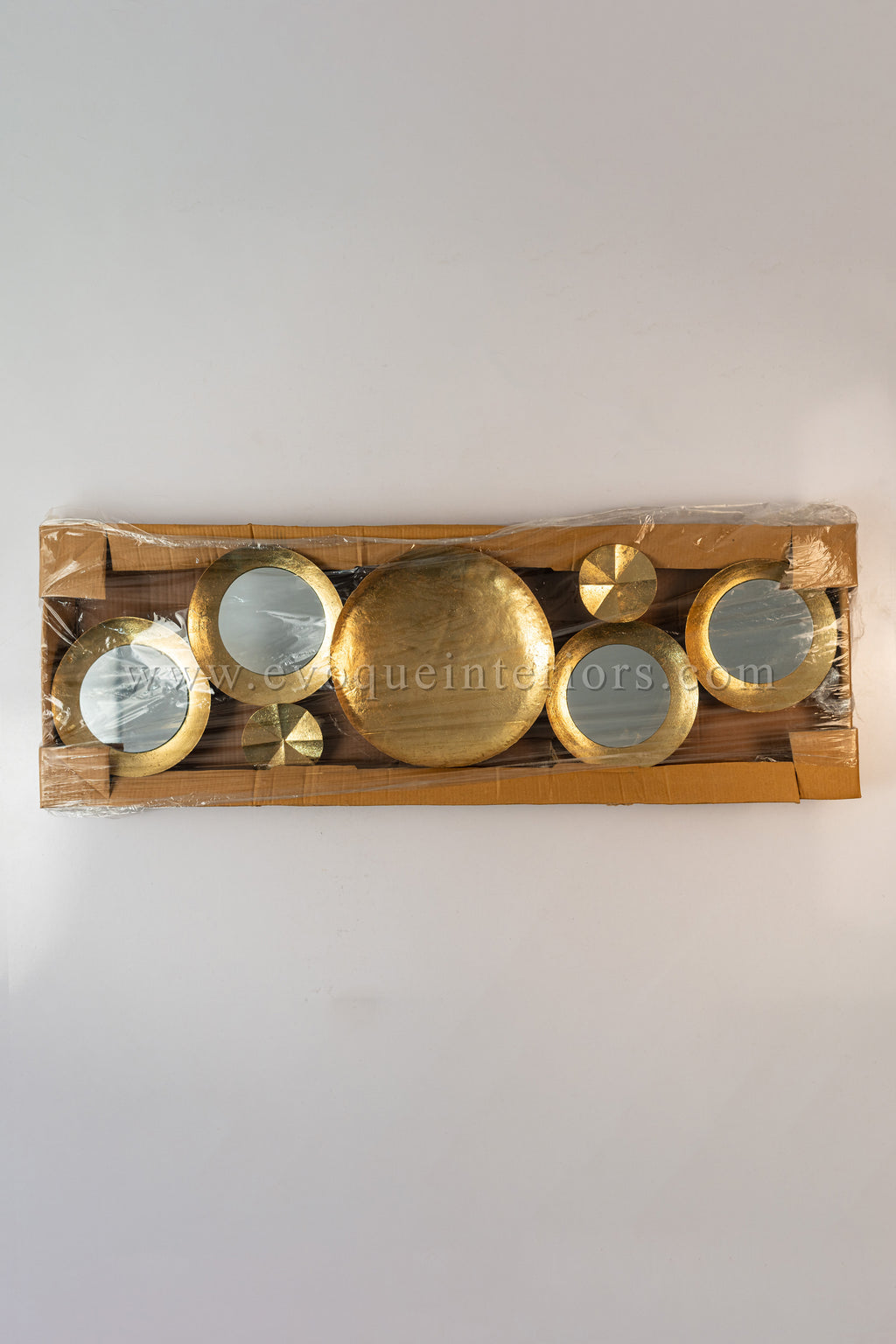 Aurora Cluster Wall Mirror – Antique Gold Finish-WA45