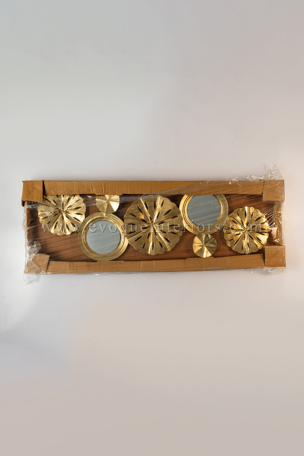 Golden Radiance Wall Art with Mirrors-WA44