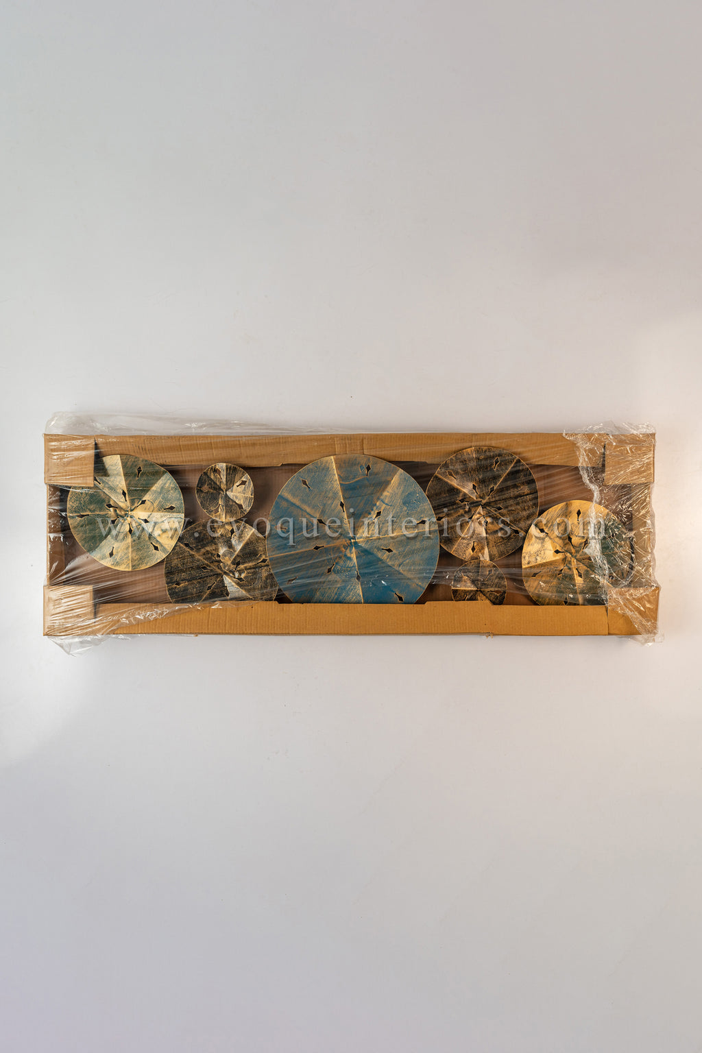 Rustic Modern Metallic Disc Wall Art-WA43