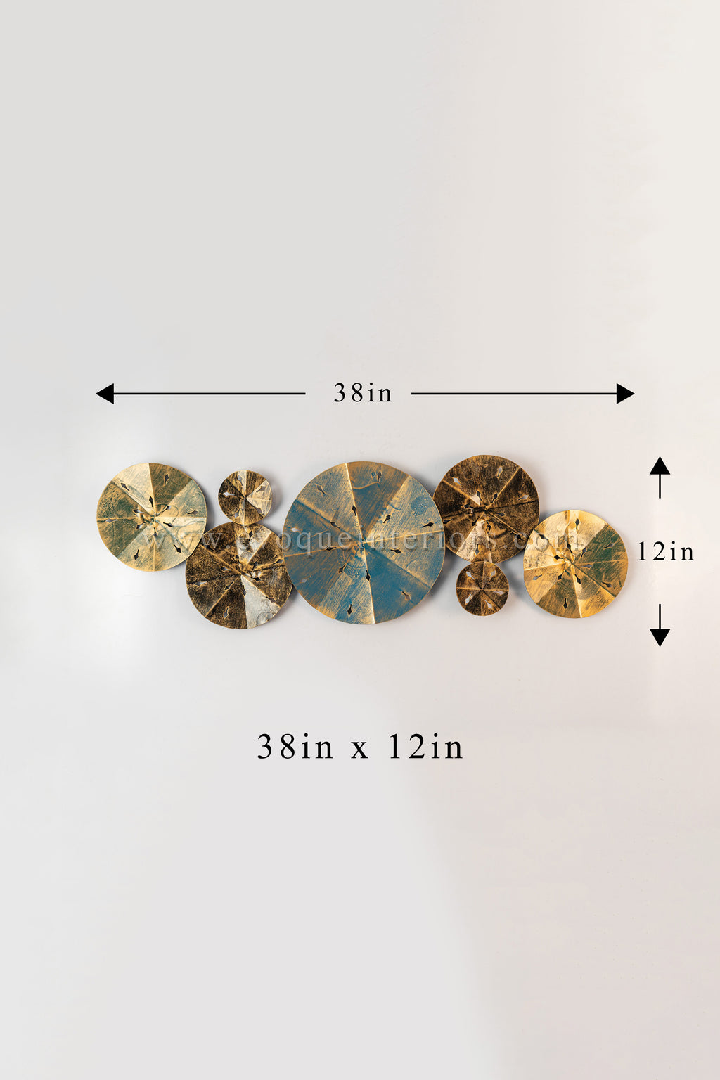 Rustic Modern Metallic Disc Wall Art-WA43