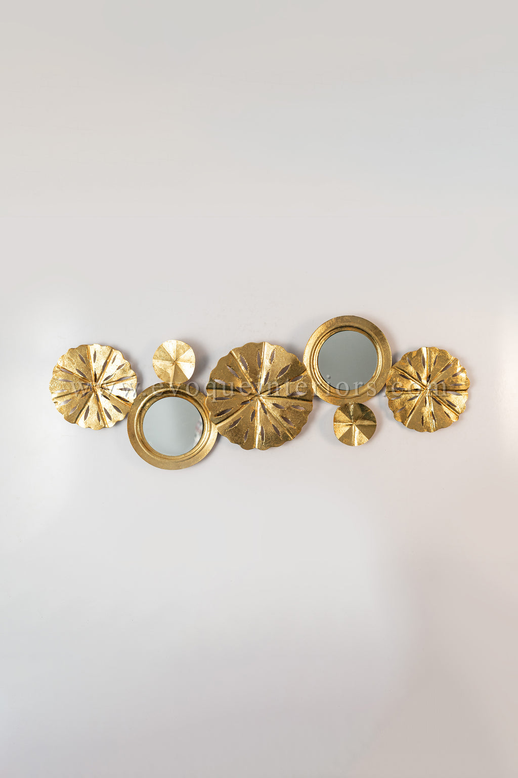 Golden Radiance Wall Art with Mirrors-WA44