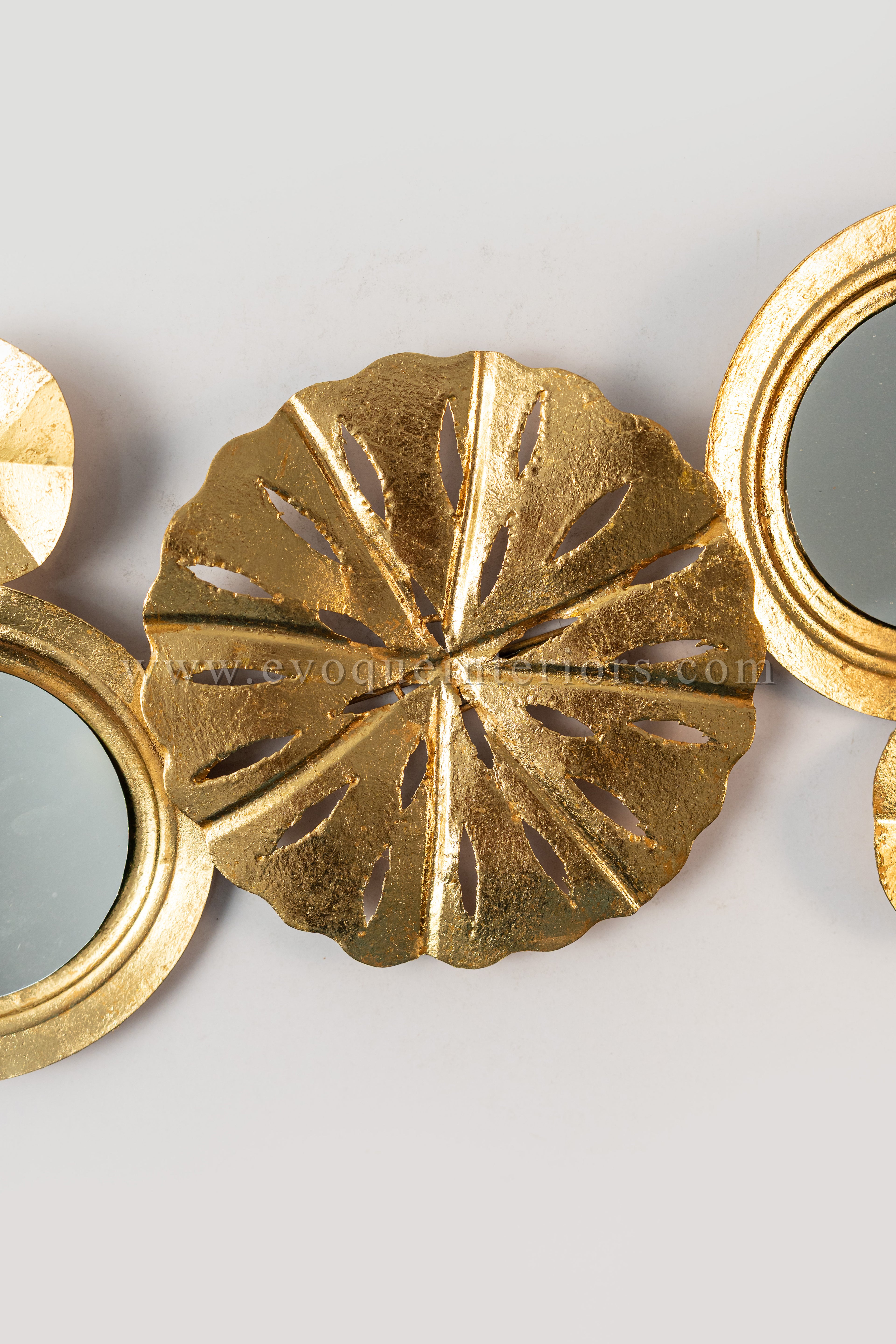 Golden Radiance Wall Art with Mirrors-WA44