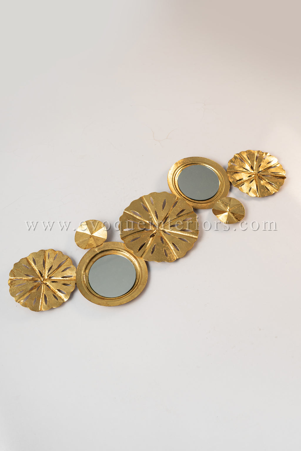 Golden Radiance Wall Art with Mirrors-WA44