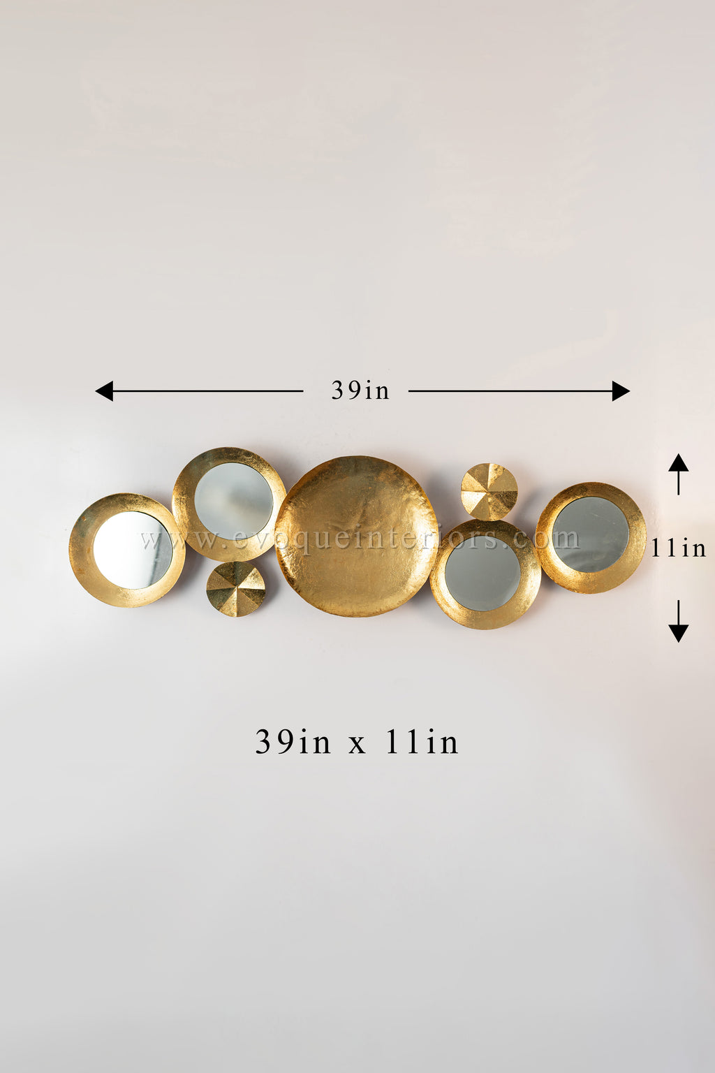 Aurora Cluster Wall Mirror – Antique Gold Finish-WA45