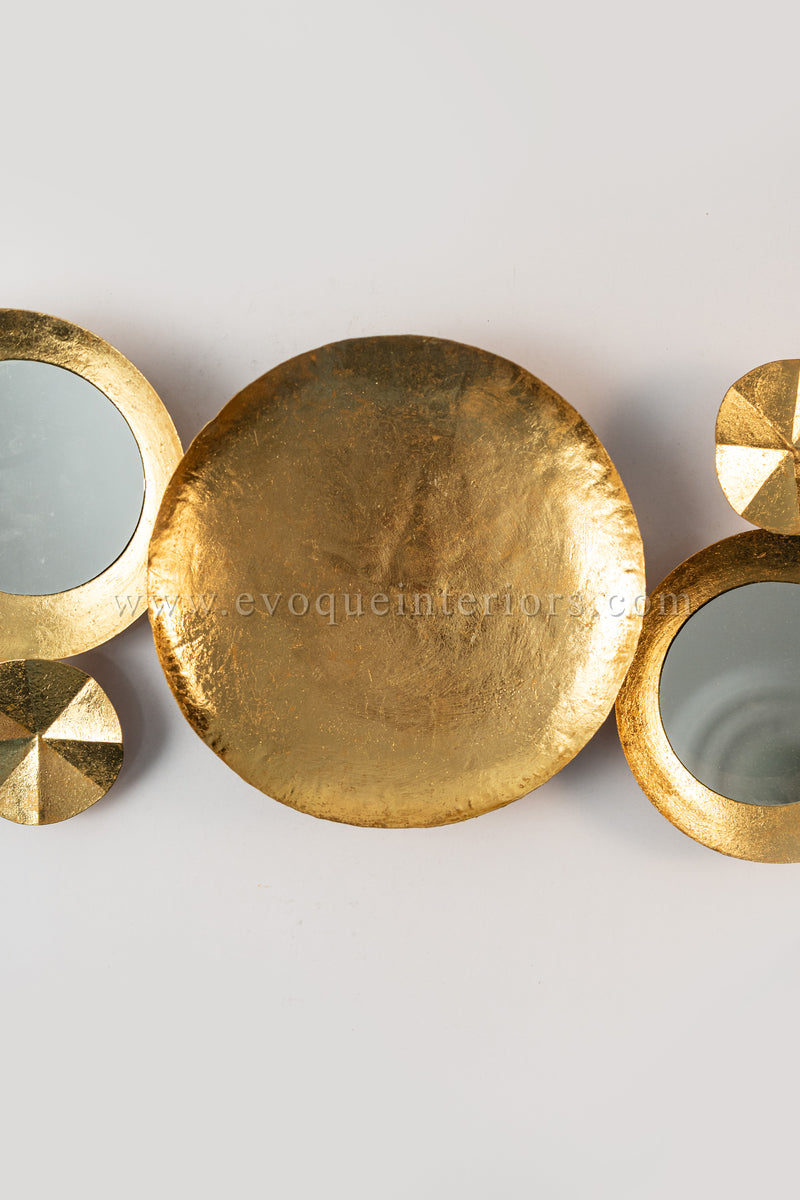 Aurora Cluster Wall Mirror – Antique Gold Finish-WA45