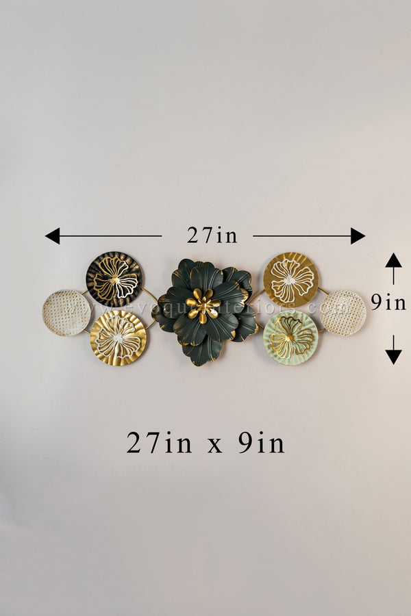 Modern Metallic Floral Wall Art – Multi-Tone Decorative Piece