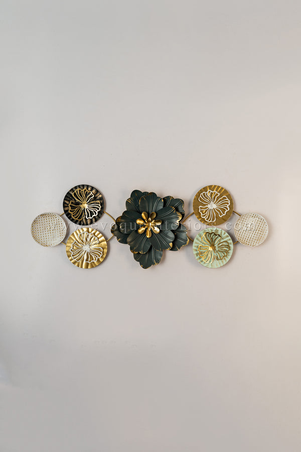 Modern Metallic Floral Wall Art – Multi-Tone Decorative Piece