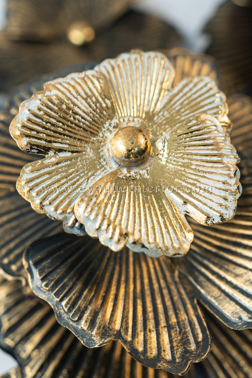 Black Floral Metal Wall Art-WA1