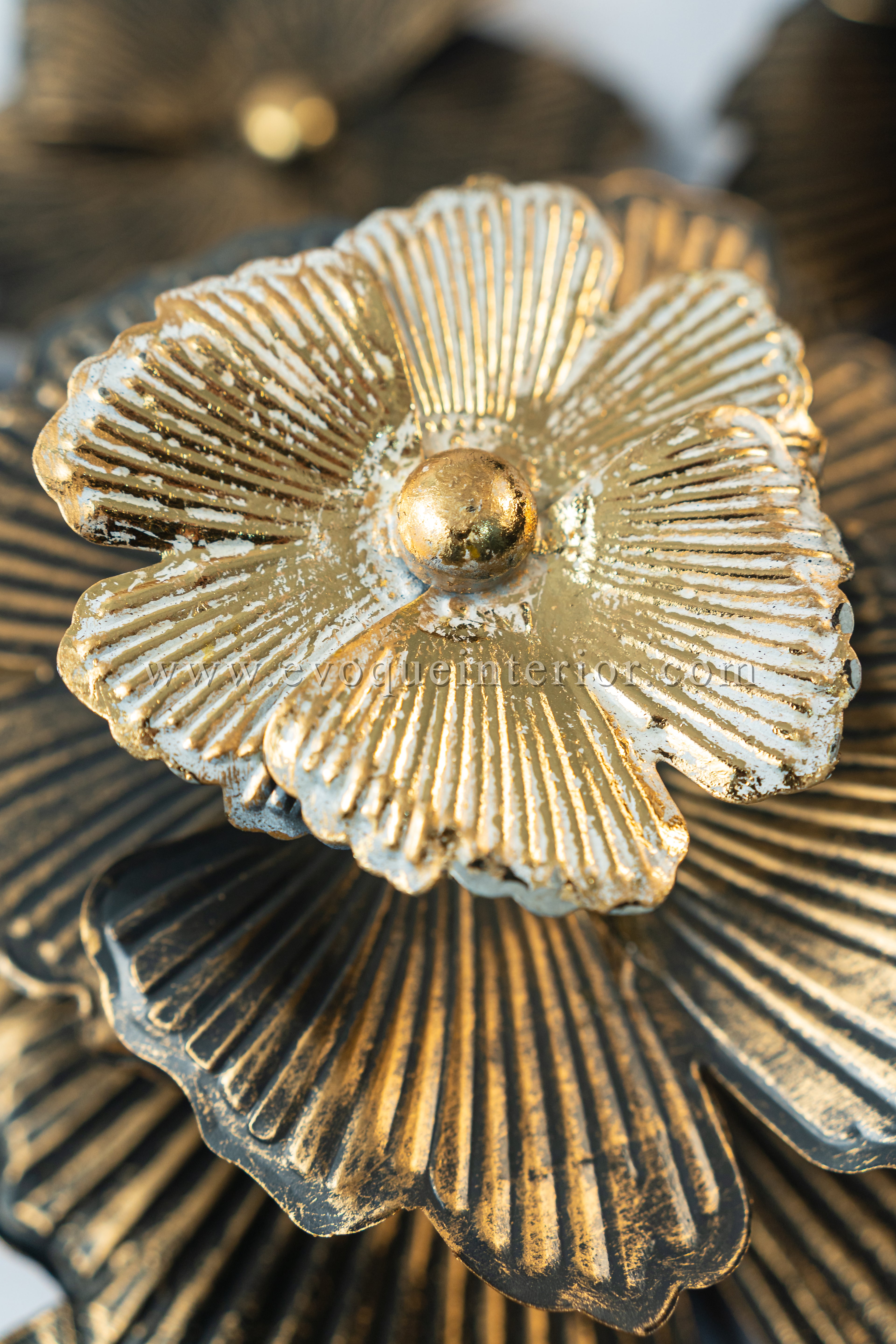 Black Floral Metal Wall Art-WA1